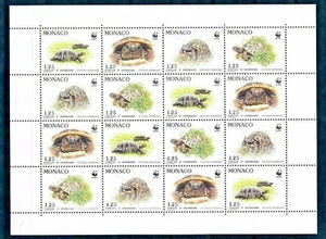 MONACO 1991 WWF RETTILI TARTARUGHE FOGLIO NUOVO MNH** B.F. (C.A) - Foto 1 di 1
