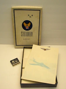 Vintage Schreibwaren Militär Flugzeug Jet FS-828 Crest Craft 107th Fighter Wing unbenutzt - Bild 1 von 6
