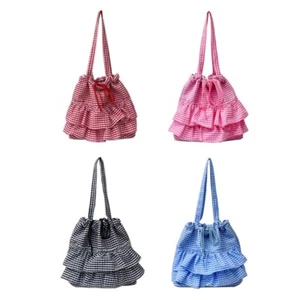 Large Capacity Plaids Shoulder Bag Handbag For Students And Fashion Enthusiasts - Picture 1 of 12