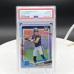 C.J. Stroud 2023 Donruss Optic Holo Prizm Rated Rookie 244 PSA 10 GEM - Picture 1 of 2