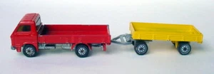 2 SIKU 1625 MAN VW FLAT BED Pick Up Lorry Truck + 354 Trailer Yellow Diecast - Picture 1 of 12