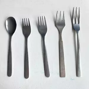 BOAC & British Airways Cutlery x5 Vintage UP Arrow/ Sola / Atkinson Spoon Fork - Picture 1 of 10