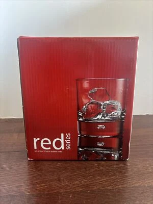 Juego de 4 vasos de bourbon Red Series Bubble de 10 oz en caja Home Essentials Foto 1 de 4