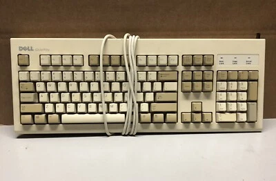 Dell QuietKey RT705JTW Wired Keyboard pS2 Vintage Ivory White - Image 1 of 2