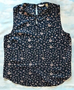 *Lovely* JACK WILLS/ UK10/length: 22 inches/ Navy Blue Top/ Peter Pan collar/VGC - Picture 1 of 7