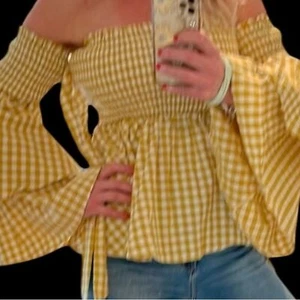 Caroline Constas Appolonia Schulterfreies gesmoktes Body Rüschen Top Neu ohne Etikett Gr. L. - Bild 1 von 10