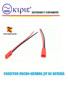 CABLE CONECTOR JST RC MACHO + HEMBRA BATERIA - Imagen 1 de 2