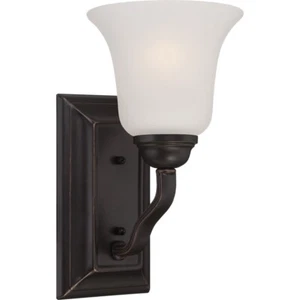 Nuvo Elizabeth 1 Light Vanity Fixture w/ Frosted Glass, Sudbury Bronze - 60-5691 - Picture 1 of 1