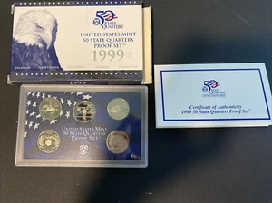 1999-S First State Quarters of the US Proof Set - NJ,GA,CT,DE,PA - Picture 1 of 3