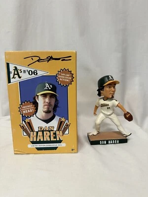 DAN HAREN OAKLAND ATHLETICS 2006 BOBBLEHEAD LIMITED EDITION NEW IN BOX SGA MLB - Image 1 of 4