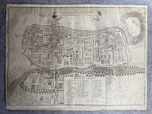 GRAVURE CARTE PLAN DE LA VILLE DE RHEIMS DAUDET  1722. DE MORTAIN. J.-B. SCOTIN - Imagen 1 de 19