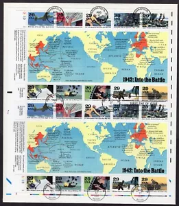 Scott #2697 WW2 1942 (08/11/1992) FDC Sheet Indianapolis IN - Picture 1 of 1
