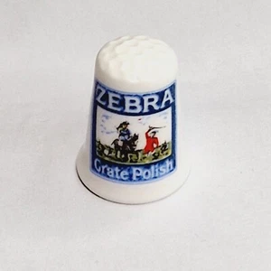 Collectors Thimble - "Zebra Grate Polish" - Bone China - #30 - Picture 1 of 4