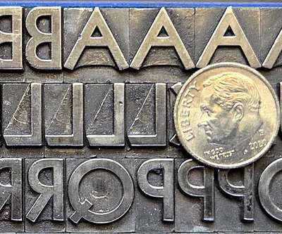 Vintage Metal Letterpress Print Type  36pt Bernhard Gothic Medium  D15  8# - Image 1 of 4