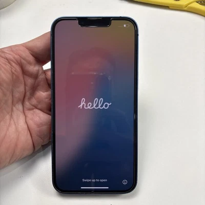 iPhone 13 128GB Blue Unlocked. Back is damaged (see photos) but still works - Image 1 of 4