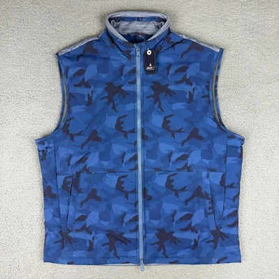 Chaleco Johnnie O Para Hombres Grande Azul Camuflado Leroy Performance Chaqueta Mixta Chaleco 3 Foto 1 de 4