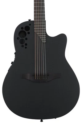 Ovation Pro Series Elite Tx E 2058-5 12-string Acoustic-electric Guitar - Black - Image 1 of 4