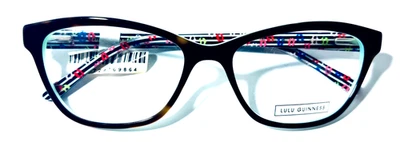 LULU GUINNESS L213 TOR OJO DE GATO TORTUGA AUTÉNTICAS GAFAS DE BORDE COMPLETO 56-17-140 Foto 1 de 4