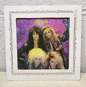 VINTAGE 1980's POISON Carnival 6X6 Game Prize Glass Mirror Rock Band Hair Band - Picture 1 of 3
