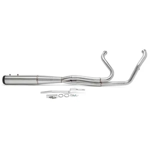 2 into 1 Full Length Exhaust Pipe for Harley Touring Street Road Glide 2017-up - Picture 1 of 12