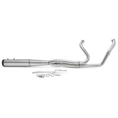 2 into 1 Full Length Exhaust Pipe for Harley Touring Street Road Glide 2017-up - Image 1 of 4