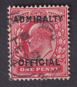 GB KEVII 1d Admiralty Official TypeO11 (pointed middle to M) FU fine used - Bild 1 von 2