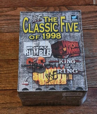WWF Wrestling The Classic Five Of 1998 Box Set 5-Tape VHS 1999 New Sealed  - Image 1 of 3