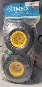 IMEX No. 8901 LKW Vorderräder - Vintage gelbe Felgen & Reifen RC 1/10 - Bild 1 von 6