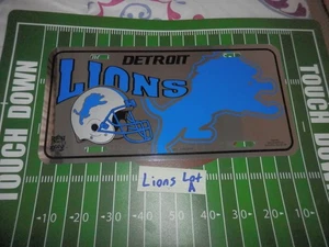 Detroit Lions license plate vintage new vtg NFL 1996 1990's mirror like Lot A - Picture 1 of 10