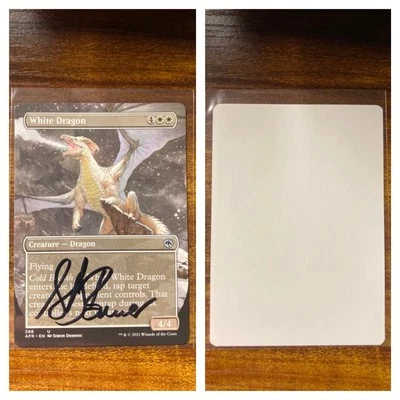 MTG✨Signed WHITE DRAGON Artist Proof ✨AFR MINT Uncommon 2021 S. Dominic Art - Image 1 of 4