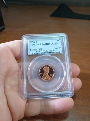 1992 - S 1 Cent -Graded PCGS- PR69RD DCAM - Image 1 of 4