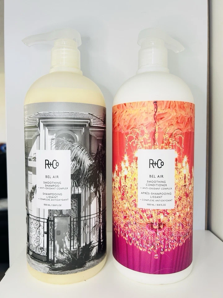 Champú y acondicionador suavizante R+Co Bel Air litro dúo - salón profesional Foto 1 de 3