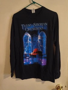 Trans-Siberian Orchestra TSO Stormy Long Sleeve Winter Tour Itinerary Tee - Sm - Picture 1 of 3