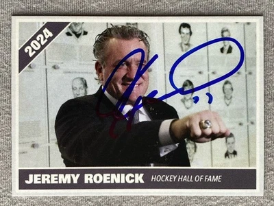 JEREMY ROENICK AUTOGRAPH 2024 HOCKEY HALL OF FAME INDUCTION CUSTOM TRADING CARD - Image 1 of 2