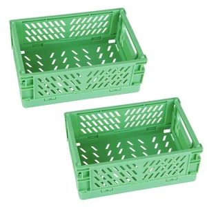 2-Pack Mini Foldable Plastic Baskets for Organizing and Storage, Collapsible ... - Afbeelding 1 van 5