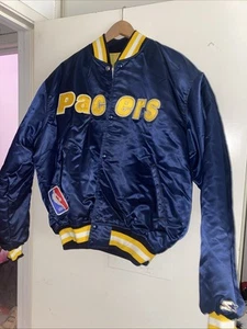 Vintage Indiana Pacers Starter Satin Basketball Jacke NBA Team 90s Xl On Court - Bild 1 von 8