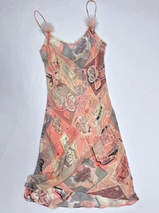 Blumarine Blugirl RARE Sexy Pure Silk Slip Dress Straps Y2K US 10 / GB 12 / I 44 - Picture 1 of 12