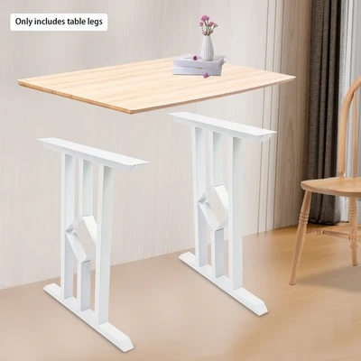 2 piezas patas de mesa de metal patas de escritorio blancas para proyectos anchos de muebles para el hogar/comerciales Foto 1 de 4