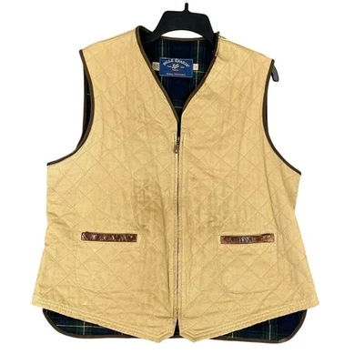 Bills Khakis Vest Mens L Quilted Canvas Outdoor Workwear Utility Hunting USA - Image 1 of 4