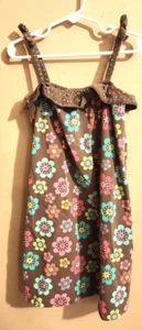 K/18 Jumping Beans Girl's 6 Brown Floral Print Top Sleeveless - Picture 1 of 5