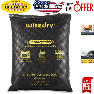 Deshumidificadores grandes de gel de sílice para automóvil de 2,2 libras - Bolsas recargables y portátiles de 500 g Foto 1 de 4