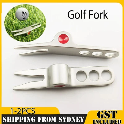 1/2x Golf Ball Marker mark Divot Pivot Repair Tools Repairer Silver New Tools AU - image 1 of 4