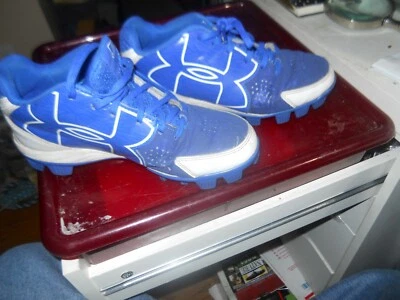 Under Armour Leadoff Low  Boy's Baseball -Softball Cleats  FTY-VC BLUE WHITE     - Image 1 of 4