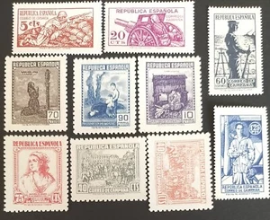 Edifil  NE46-55 nuevos España 1939 MNH Correo de Campaña serie completa replicas - Imagen 1 de 1