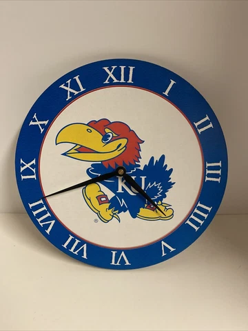 Kansas University Jayhawks Wooden Wall Clock Cover