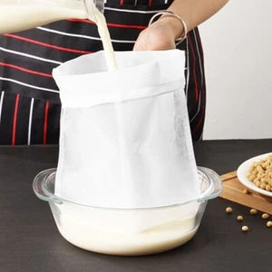 5/10 x sacchetti latte noce cotone biologico colino alimenti preparazione caffè formaggio set panno US - Foto 1 di 11