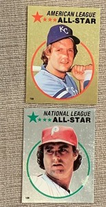 1982 Topps Baseball Stickers: #133 George Brett AND #129 Steve Carlton 