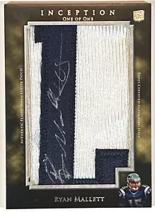 2011 Topps Inception One Of One Ryan Mallett Auto RC #AL-RM Jumbo Relic 1/1 - Picture 1 of 2