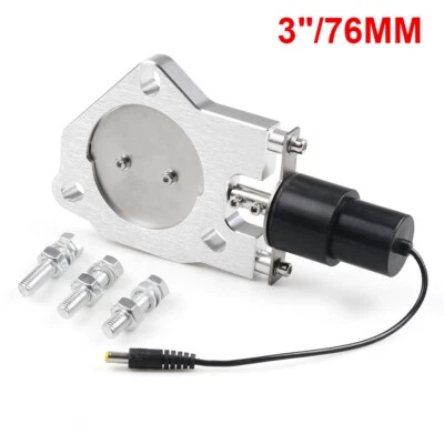 3" 76mm Electric Exhaust Muffler Control Valve Pipe System Motor Dump Remote - Image 1 of 4