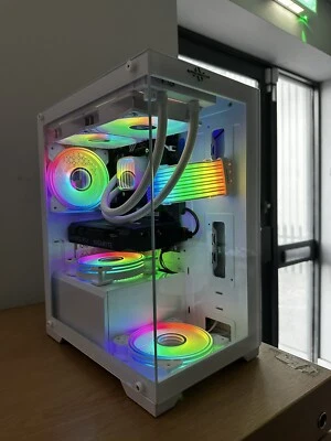 White Gaming PC - Ryzen 7 7800X3D, RTX 4060ti , 32GB DDR5, 2TB SSD, RGB - Image 1 of 4